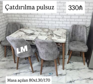 metbex ucun asma tavanlar: Mətbəx üçün, Yeni, Açılan, 4 stul
