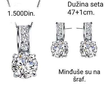 prada baletanke: Posrebreni set nakita sa žigom S925 od hirurskog čelika. Ogrlica i — 1