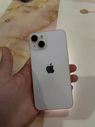 Apple iPhone: IPhone 13, 128 GB, Ağ, Simsiz şarj, Face ID, Sənədlərlə