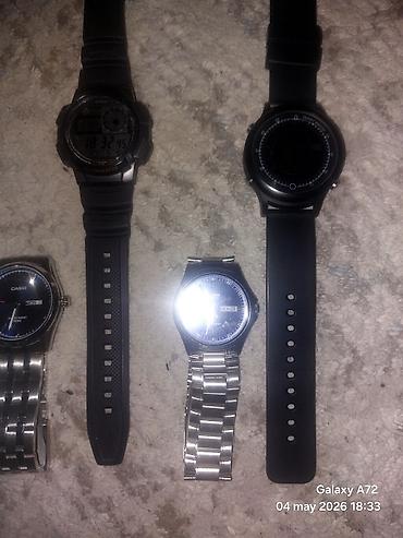 casio saat qiymetleri: Saat kolleksiyası - Naviforce analoq saat – qara silikon qayış, iri — 6