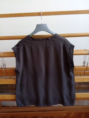 Bluze: M (EU 38), Viskoza, Jednobojni, bоја - Braon — 7