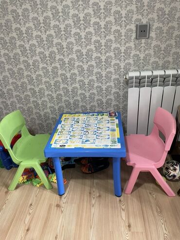 stul dest: Uşaq masa və stul dəsti - Dəst: 1 ədəd masa + 2 ədəd stul qirilmayan