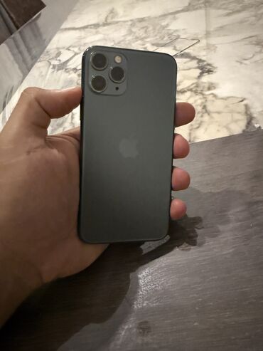 qiriq ekran: IPhone 11 Pro, 64 GB, Yaşıl, Zəmanət, Barmaq izi, Simsiz şarj