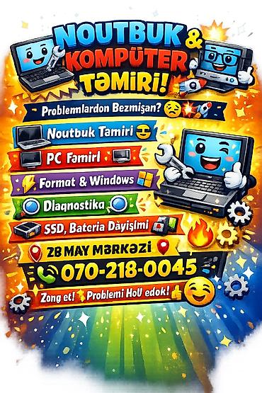 komputer ustası: 🔧💻 Noutbuk və Kompüter Problemlərindən Bezmisən? 😩 Biz Sənin Üçün — 1