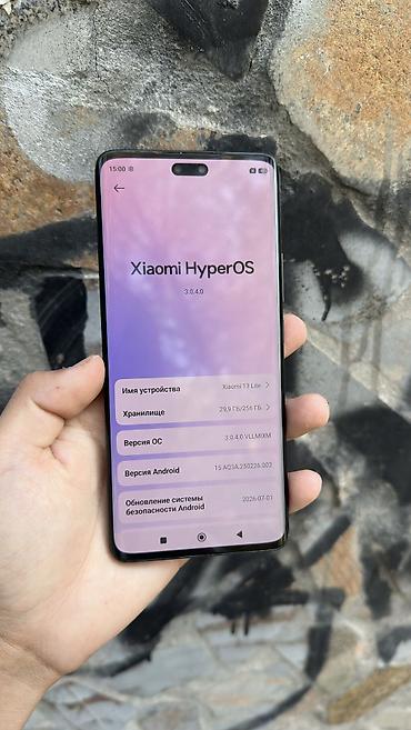 Мобильные телефоны и аксессуары: Xiaomi, 13 Lite, Б/у, 256 ГБ, цвет - Черный, 1 SIM, 2 SIM, eSIM — 3