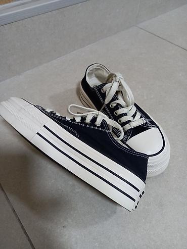 Кроссовки и спортивная обувь: Кеды на платформе, низкие - Цвет: темно‑синий верх, белый мыс и — 6