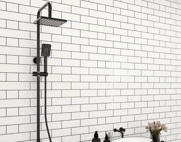 Vinil divar kağızı, oboy: Hamam ucun yapisqanlar kafelin emusiyanin uzlukun ustunden vura — 18