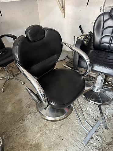 salon guzguler: Peşəkar bərbər/kosmetologiya kreslosu - Material: qara rəngli — 7