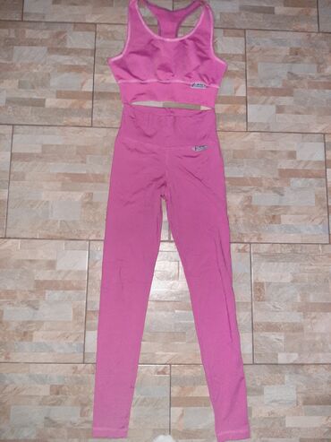 ženski komplet pantalone i sako: S (EU 36), Jednobojni, bоја - Roze