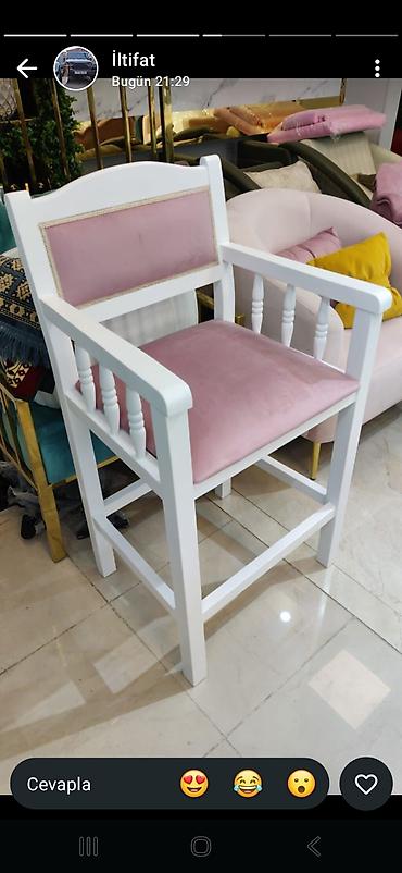 berber oturacagi: Bar taburesi / yüksək oturacaq - Material: ağac karkas, möhkəm — 2