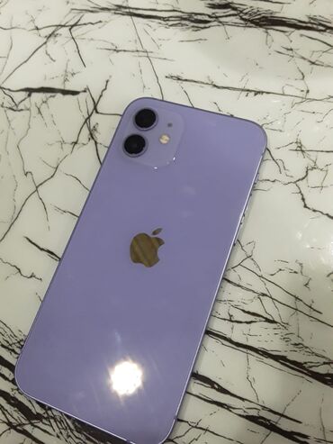 Apple iPhone: IPhone 12, 128 GB, Deep Purple, Barmaq izi, Face ID