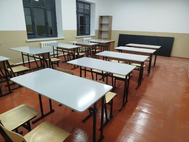 Парты: Парта, С полками, Детская, Металл, цвет - Желтый — 12