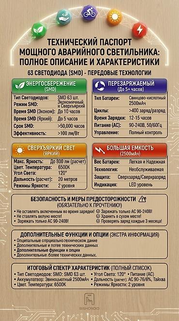 study lamp: Мощный аварийный светильник с 63 светодиодами (SMD) Ключевые — 3