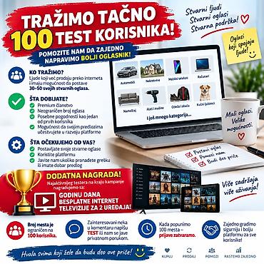 Tražimo tačno 100 test korisnika – pomozite nam da zajedno napravimo