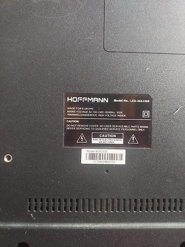 hoffmann tv: HOFFMANN LED-40A3300 (40 düym). Ekranı yanıb, ehtiyat hissələri üçün — 1
