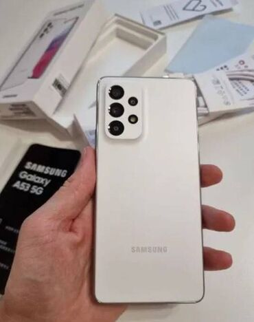 Мобильные телефоны и аксессуары: Samsung Galaxy A53 | Новый | 128 ГБ | цвет - Белый | Гарантия