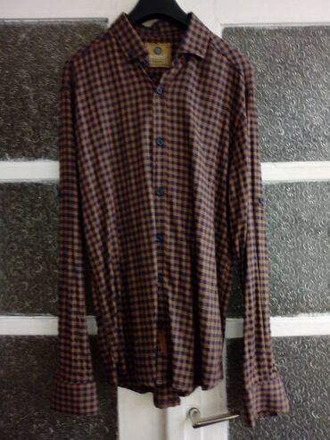 muski duksevi novi sad: Shirt Long sleeves, M (EU 50), color - Brown