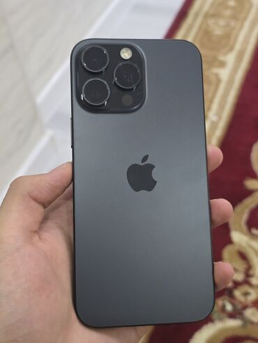 купить айфон в бишкеке: IPhone 16 Pro Max, Б/у, 256 ГБ, Space Gray, Кабель, 100 %