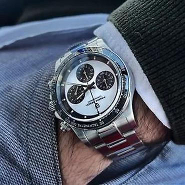 Ručni satovi: PAGANI DESIGN PD-1676 -40mm- Bela -Rolex Daytona Paul Newman Potpuno — 9