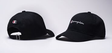 зимняя кепка: Черная кепка Champion, новая