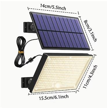 otiraci za kucu pepco: **Solarna zidna LED lampa sa odvojenim panelom – 400 LED** Spoljna — 2