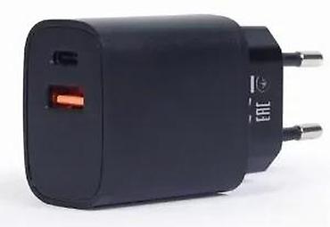 Adapteri i punjači za laptop: Gembird mrežni punjač sa 2 izlaza – USB-A i USB-C - Kompaktni zidni — 18