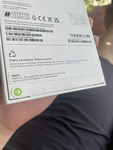 айфон 7 продажа: IPhone 17 Pro Max, Новый, 256 ГБ, Серебристый, Кабель, 100 % — 1