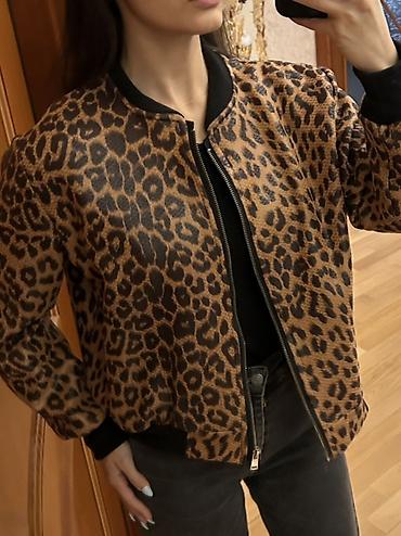 valiz az: Qadınlar üçün leopard naxışlı bomber gödəkçə(payız ucun) s-m razmer az — 1
