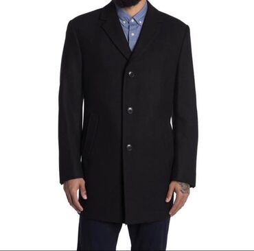 купить мужское пальто в бишкеке: KENNETH COLE Rico Wool Blend Overcoat Это пальто из смесовой шерсти с