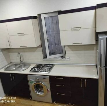 Sifarişlə mətbəx mebeli: Sifarişlə mətbəx dəsti, Özü çəkən petlələr, Mat laminat, Kredit yoxdur, Pulsuz çatdırılma — 13