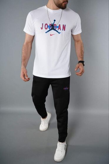 majice sa dugim rukavima: Men's T-shirt Jordan, S (EU 36), M (EU 38), L (EU 40), bоја - Bela