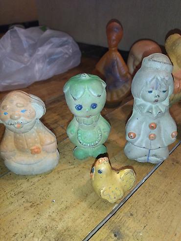 maneki neko top: Kolleksiya üçün1950il sovet dövrünə aid rezin fiqurlar dəsti - — 3