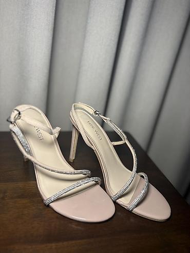 свадебное туфли: Женские босоножки Nine West на высоком каблуке - Модель: WNINISSIT2-M — 2