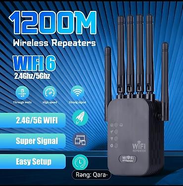 internet güçlendirici: Wi‑Fi 6 AP/Repeater – 1200M, Dual‑Band (2.4 GHz + 5 GHz) - 1200 Mb/s — 4