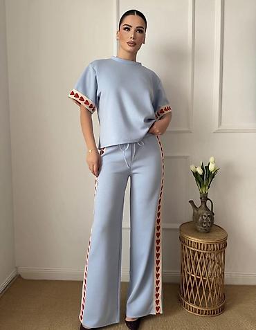 Gornji i donji deo: ❤️Top komplet – majica i pantalone sa srcima — 14