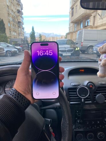 Apple iPhone: IPhone 14, 256 GB, Deep Purple, Zəmanət, Face ID