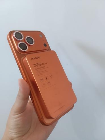 iphone charger: IPhone 17 Pro Max, Б/у, 1 ТБ, Оранжевый, Коробка, 100 % — 1