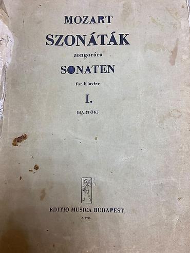 pian: Məhsul: Not kitabı – “Mozart Szonáták zongorára / Sonaten für Klavier — 1