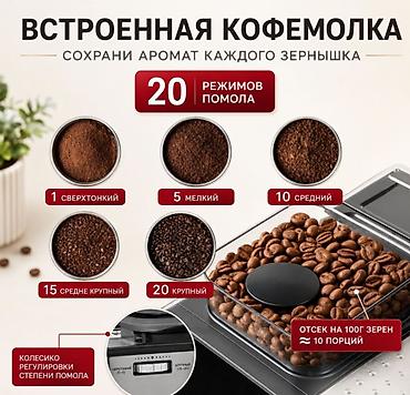 smart coffee: Кофеварка, кофемашина рожковая c капучинатором и кофемолкой DSP KA3146 — 4