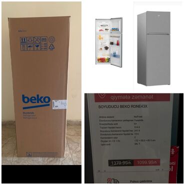 çinar soyuducuları: Новый 2 двери Beko Холодильник Продажа, цвет - Серый, Встраиваемый