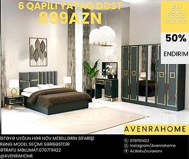 komod: 6 qapılı yataq dəsti – mövsüm boyu 50% endirimlə 899 AZN Tərkibi: - — 4