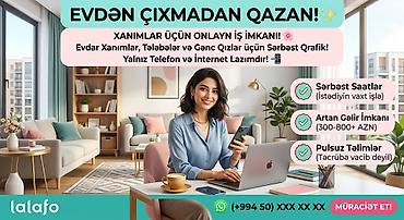 evden online iş imkanı: SMM menecer tələb olunur, İstənilən yaş, Təcrübəsiz — 1