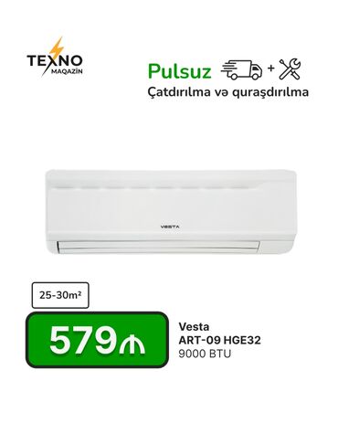 kondisioner yaxsi soyutmur: Kondisioner 20-25 kv. m, Pulsuz quraşdırılma