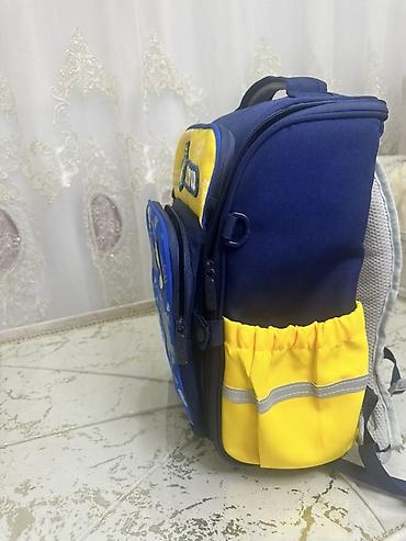 brend mekteb cantalari: Uşaq üçün məktəb çantası – dinozavr dizaynlı - Rənglər: tünd göy — 5