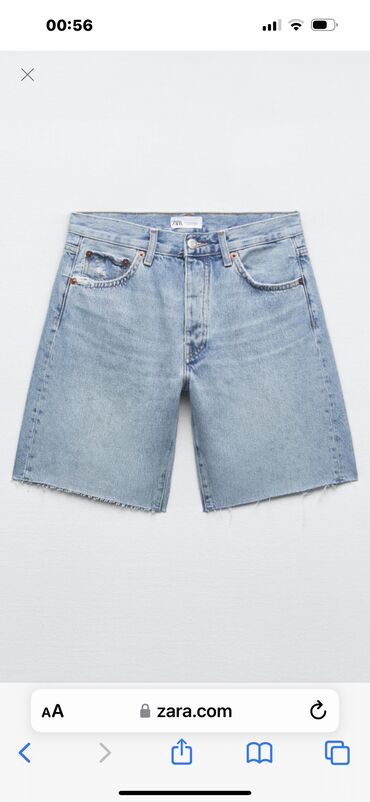 qadın şortikləri: Women's Short Zara, S (EU 36), rəng - Mavi