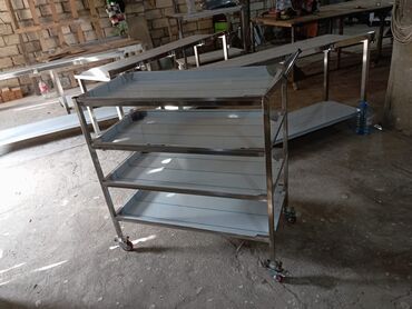 Fri aparatları: Servis arabası kafe restoran üçün yığırıq bir zəngə sifariş