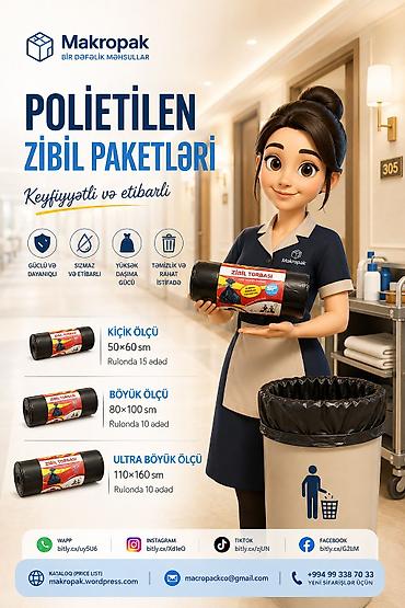 pol yonan: 🗑️ Polietilen zibil paketləri — gündəlik təmizlik üçün praktik seçim! — 1