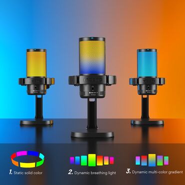 микрофон для студии: USB микрофон Maono DGM20 Конденсаторный USB-микрофон с RGB-подсветкой