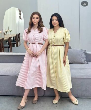 вечерние короткие платья с пышной юбкой: Күнүмдүк көйнөк, Жай, Узун модель, Пахта, Стандарт