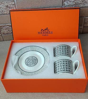 Кухонные принадлежности: 🍊 Премиальные чайные пары Hermes — роскошь в каждой детали ✨ Подарите — 4